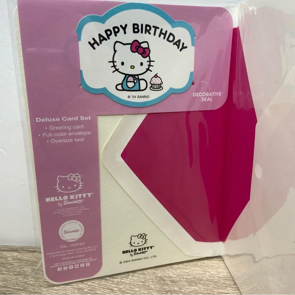 Hello Kitty Birthday Card Deluxe Card Set NEW